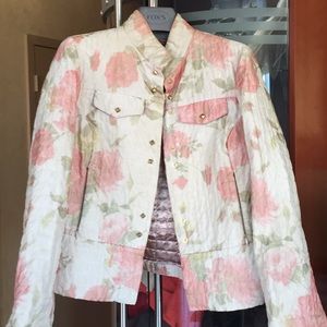 Italian floral  quilted jacket